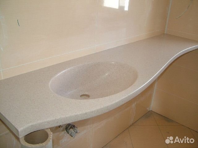 Столешницы в ванну из искусственного камня