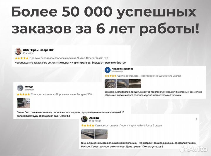 Ремонтные пороги и арки для Jeep Митино