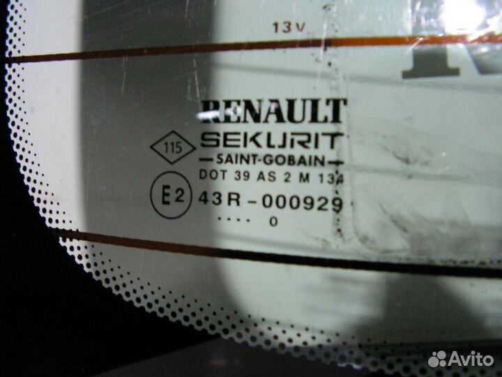 Стекло заднее renault scenic 2000