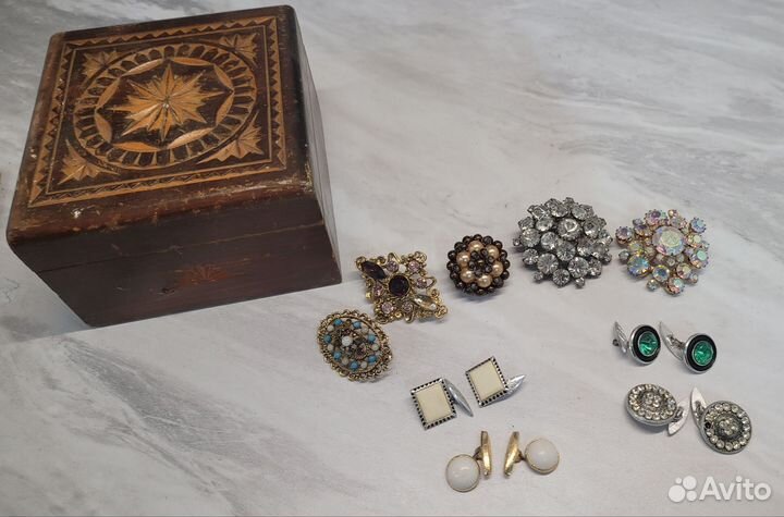 Советские брошки запонки