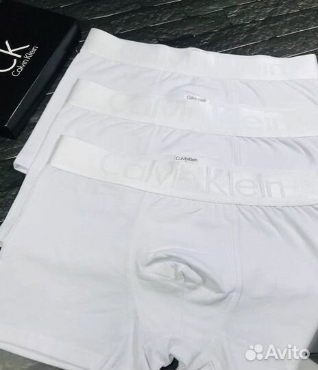 Трусы мужские боксеры белые calvin klein арт.525