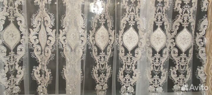 Новый турецкий тюль, готовое изделие на шторной ле