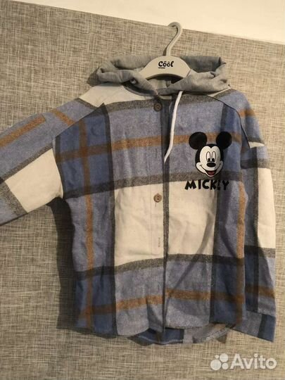 Рубашка в клетку теплая на мальчика