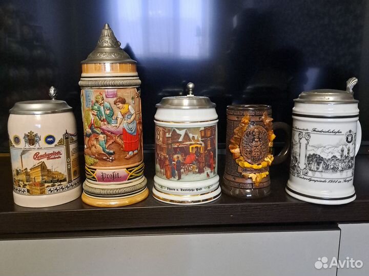 Пивная кружка германия с оловянной крышкой