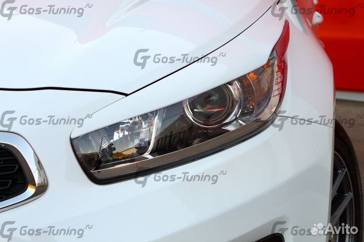 Реснички на передние фары GT-Line на KIA Ceed JD