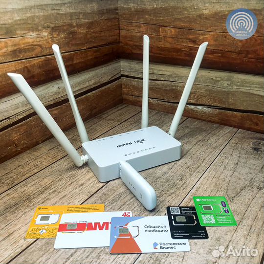 Комплект Wi-Fi роутер + 4G модем для интернета Wi