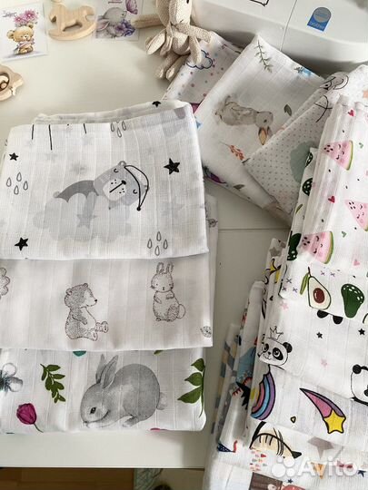 Муслиновые пелёнки детские. Новые