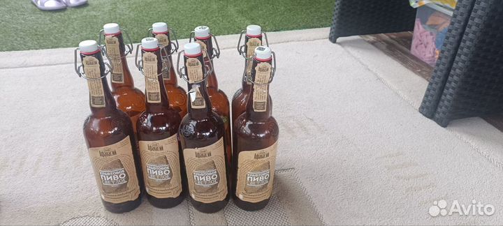 Бутылка с бугельной пробкой 1 л, 750мл, 0.5