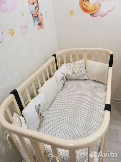 Кроватка детская овальная