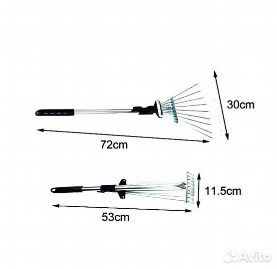 Грабли веерные садовые