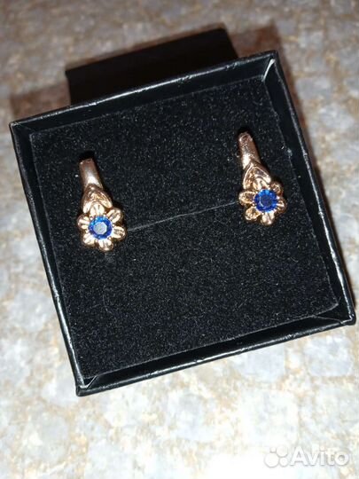 Позолоченные серьги 