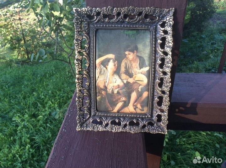 Рамка бронза с шелкографией