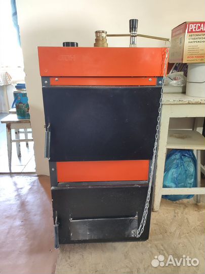 Твердотопливный котел в компл. с манометром и пр