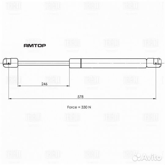 Trialli GS 0908 Упор багажника Renault Logan II (1