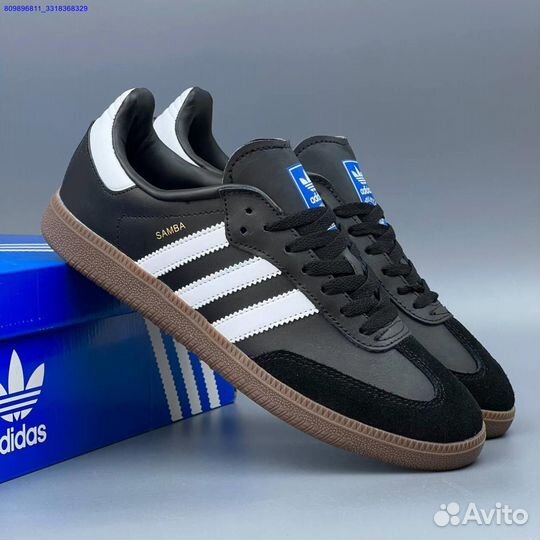 Кроссовки Adidas Samba Black (Арт.55846)