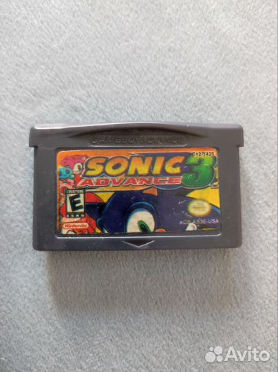 Sonic Advance 3 картридж для gameboy advance SP