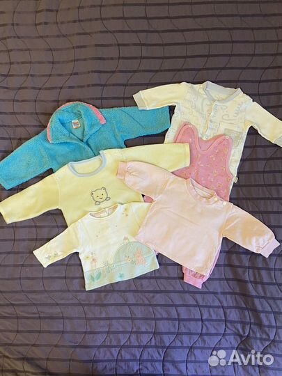 Пакет одежды на девочку 0-6 месяцев