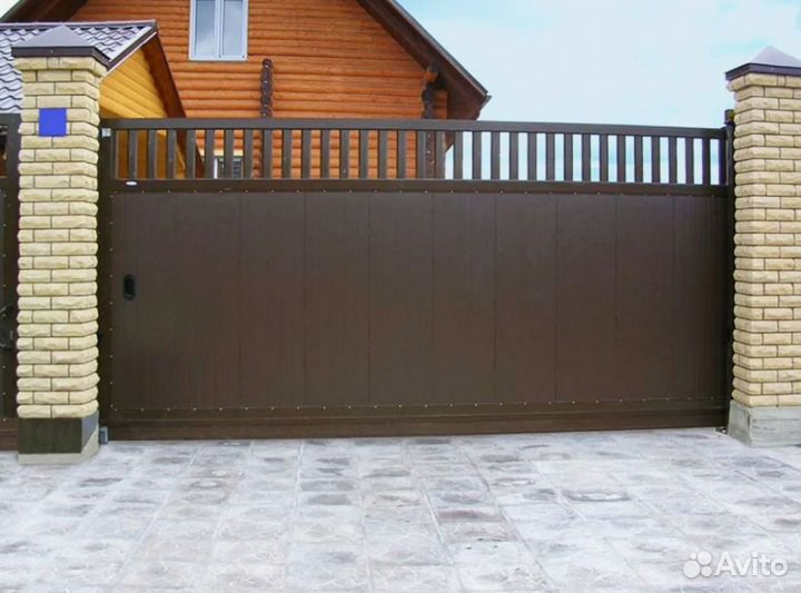 Ворота откатные алюминиевые Prestige