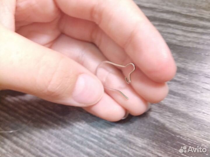 Серьги из бисера плоские