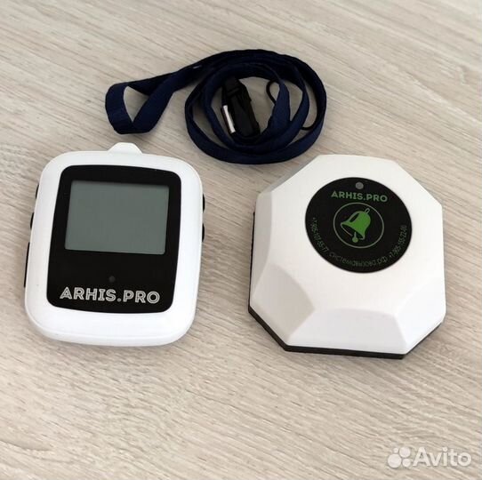 Кнопка вызова персонала и часы пейджер Поясной