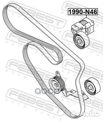 Натяжитель ремня BMW 3 E90 2004-2008 ECE 1128