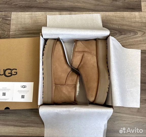 Угги Жен Ugg Classic Ultra Mini Platform Chestnut