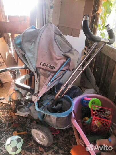 Велосипед коляска с ручкой