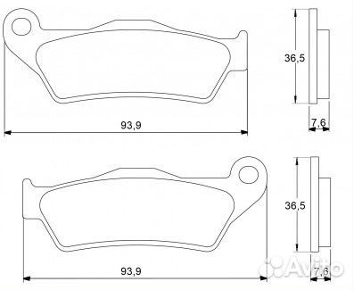 Тормозные колодки дисковые мото Accossato FDB2018