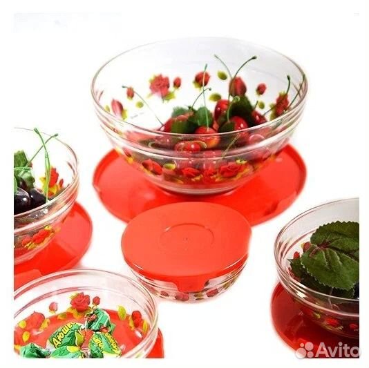 Набор стеклянных салатников Irit GL SA-5-004