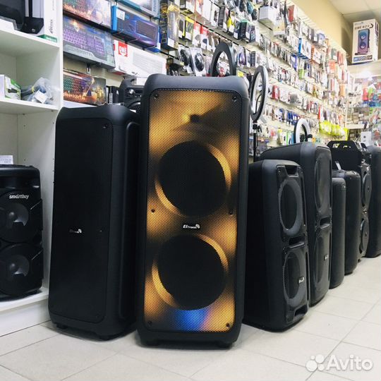Большая колонка 1500вт Караоке блютуз LED