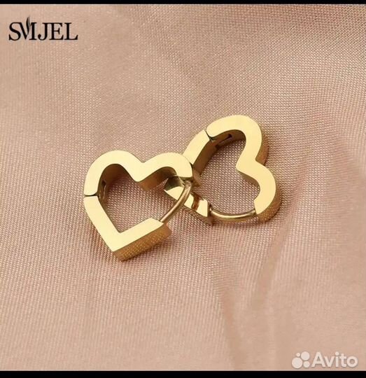 Серьги Сердечки