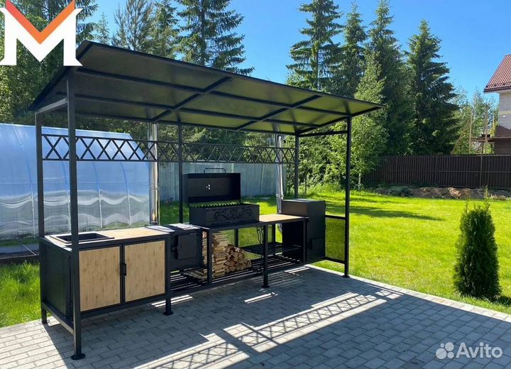 Мангал с крышей