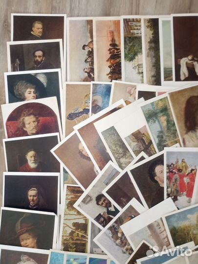 Открытки времён СССР картины репродукции фото