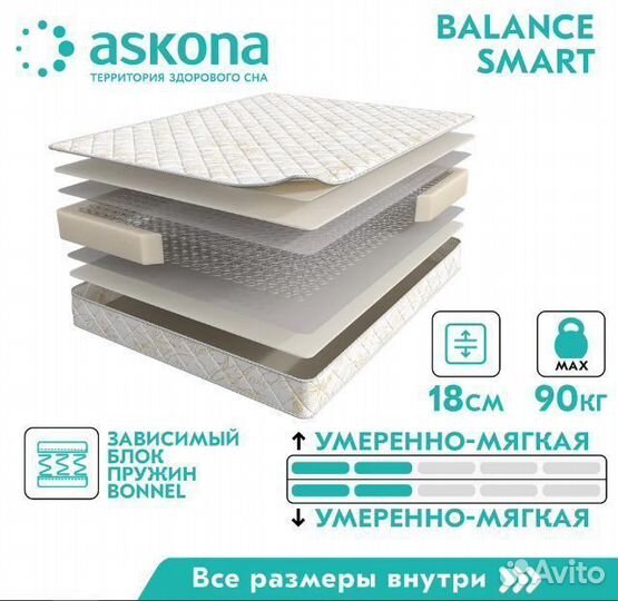 Матрас Аскона Balance Smart 80х200
