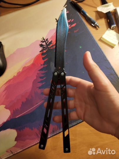 Деревянный нож Бабочка Стандофф 2