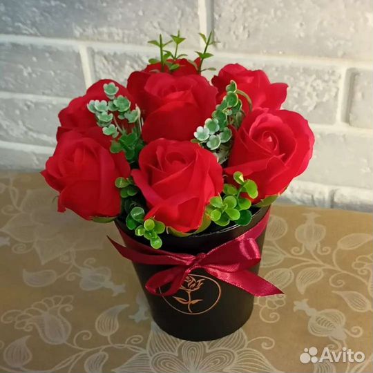 Букет из мыльных роз в конвертике)