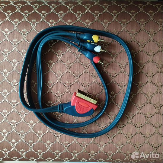 Кабель Scart-3RCA 1,5метра
