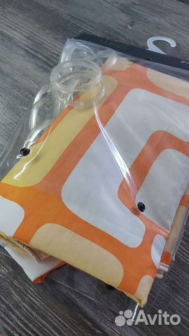 Шторка на ванну с кольцами