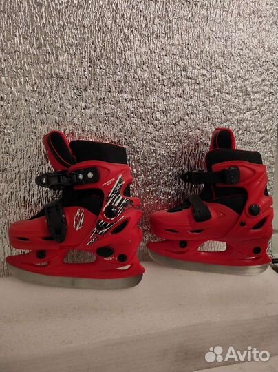 Коньки детские раздвижные размер 27-30
