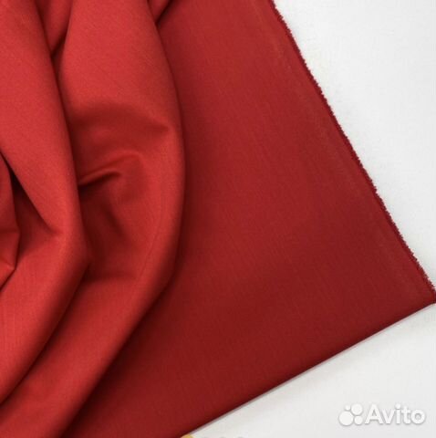 Ткань костюмная алая красная