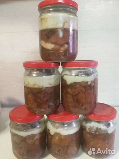 Мясо тушенка копчение