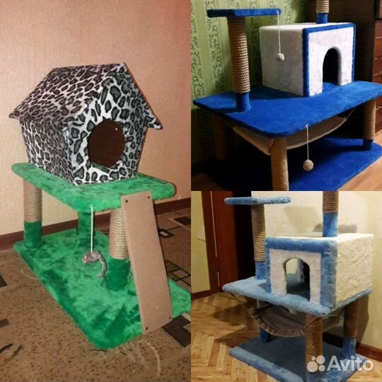 Домики, когтеточки, лежанки