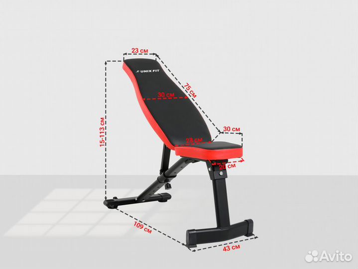 Скамья силовая универсальная unix Fit bench 130 ск