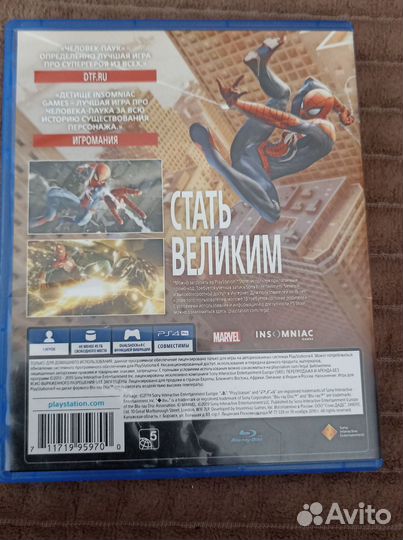 Игра для playstation ps4, человек паук