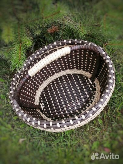 Корзина плетёная большая из эко-ротанга