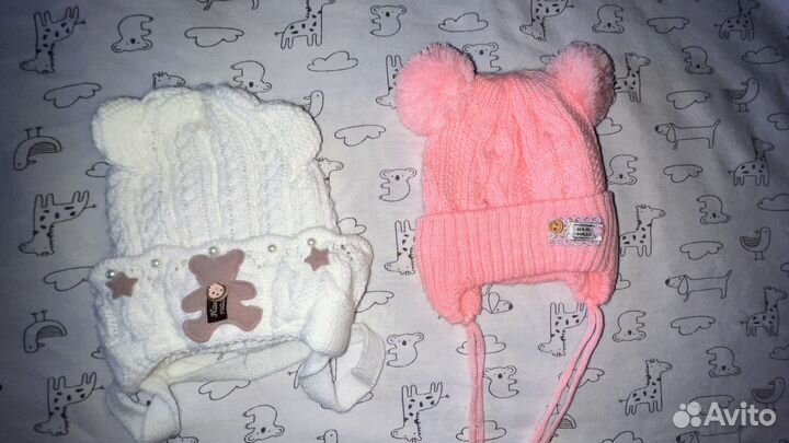 Пинетки для девочки и шапочки