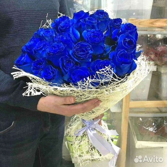 Синие розы 101 роза