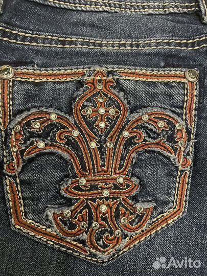 Джинсы Miss me со стразами и топ ч/б Express