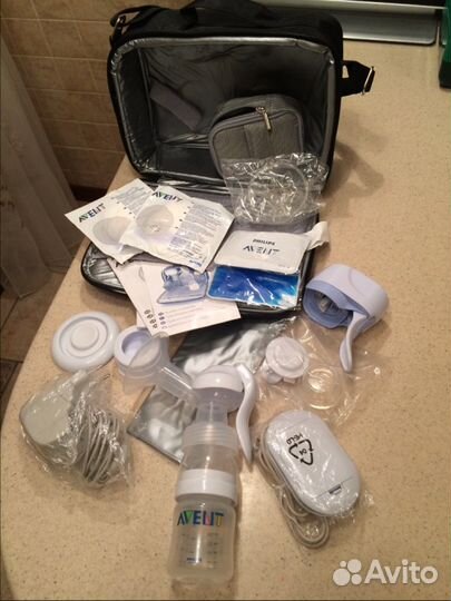 Электр молокоотсос Avent в наборе 