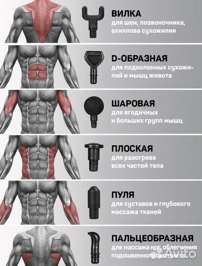 Перкуссионный массажер для тела 25,2 v